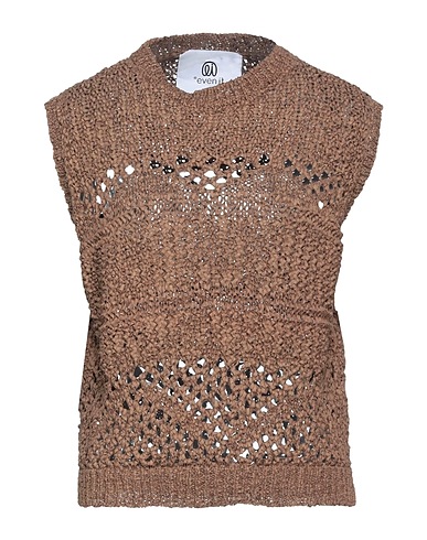 EVEN IF Sleeveless sweater Camel 70% Polyester, 30% Polyamide