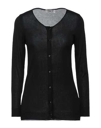 TSD12 Cardigan Nero 50% Viscosa, 50% Acrilico