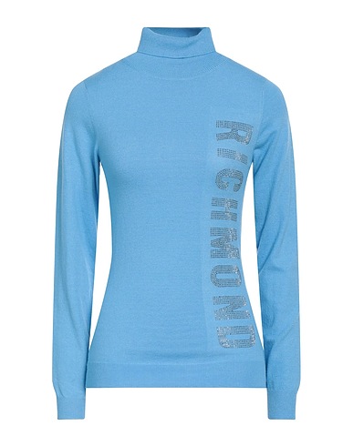 JOHN RICHMOND Polo neck Sky blue 50% Viscose, 28% Polyester, 22% Nylon