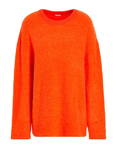 8 by YOOX Jumper KNIT OVERSIZED CREWNECK SWEATER Orange 41% Acrylic, 32% Wool, 27% Polyamide