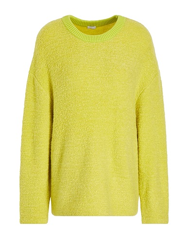 8 by YOOX Jumper KNIT OVERSIZED CREWNECK SWEATER Lime green 41% Acrylic, 32% Wool, 27% Polyamide