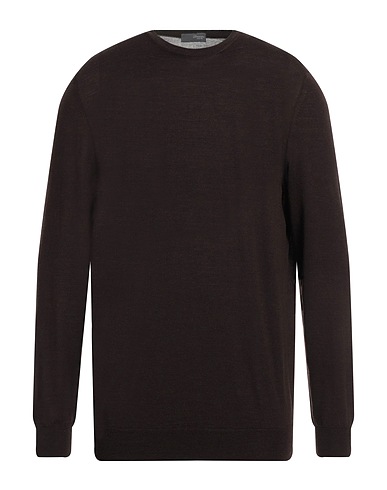 DRUMOHR Jumper Dark brown 100% Super 140s Wool