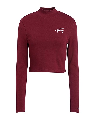 TOMMY JEANS Basic T-Shirt Bordeaux 94% Baumwolle, 6% Elastan