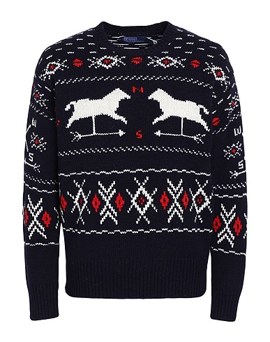 POLO RALPH LAUREN Jumper WEATHERVANE WOOL-SILK SWEATER
 Midnight blue 94% Wool, 6% Silk