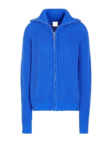 8 by YOOX Strickjacke Blau 100% Organische Baumwolle