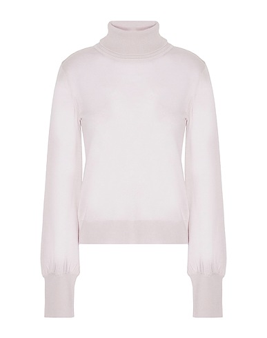 8 by YOOX Polo neck WOOL BALLOON SLEEVE ROLL-NECK SWEATER Lilac 100% Wool