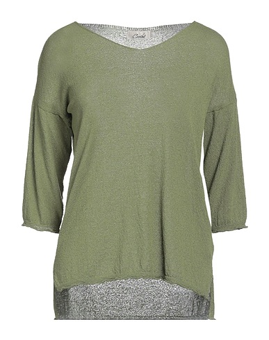 CROCHÈ Pullover Verde militare 70% Viscosa, 30% Poliammide