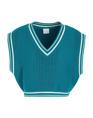 8 by YOOX Sleeveless sweater Emerald green 100% Organic cotton