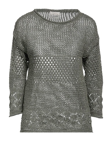 CROCHÈ Jumper Military green 57% Cotton, 27% Polyester, 10% Polyamide, 4% Other Fibres, 2% Metal