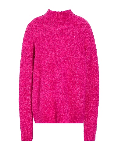 8 by YOOX Polo neck OVERSIZED FIT MOCK- NECK SWEATER Fuchsia 28% Merino Wool, 27% Alpaca wool, 24% Recycled polyamide, 20% Recycled polyester, 1% Elastane