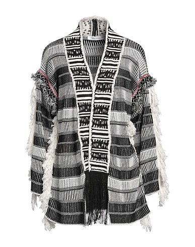 SIMONA CORSELLINI Cardigan Black 50% Cotton, 50% Acrylic