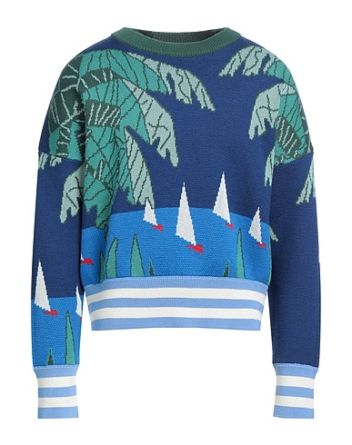 PALM ANGELS Pullover Nachtblau 100% Baumwolle, Wolle, Polyester
