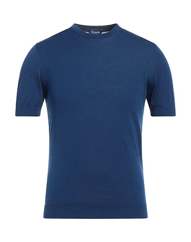 DRUMOHR Pullover Blau 100% Baumwolle