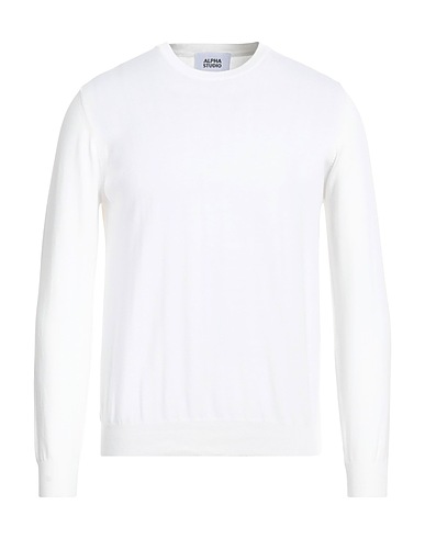 ALPHA STUDIO Jumper White 100% Cotton