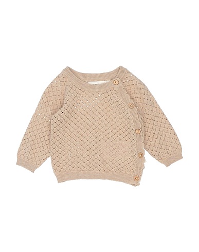 LIL' ATELIER Cardigan Sand 80% Organic cotton, 20% Cashmere