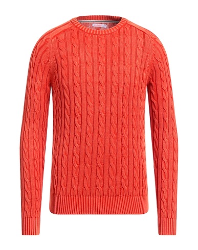 SUN 68 Pullover Orange 100% Coton