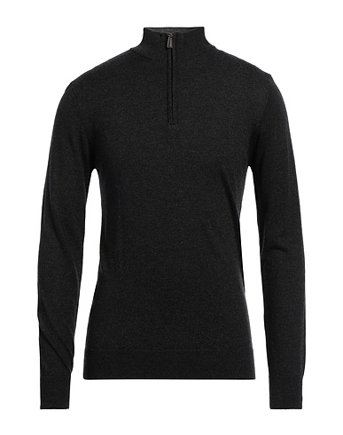 CASHMERE COMPANY Jumper with zip Charcoal 40% Wool, 30% Cashmere, 15% Nylon, 15% Silk