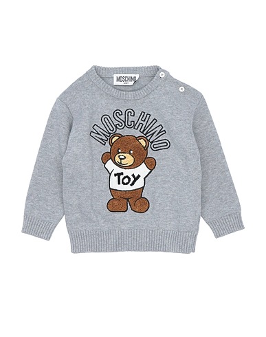 MOSCHINO BABY Sweater Grey 80% Cotton, 20% Wool, Polyester