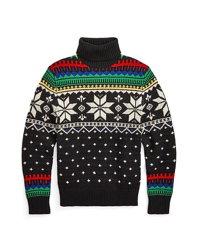 POLO RALPH LAUREN Polo neck Black 100% Wool