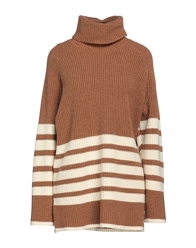 DANIELE FIESOLI Polo neck Camel 100% Merino Wool