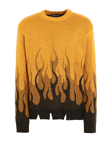 VISION OF SUPER Pullover Ocker 47% Acryl, 27% Mohairwolle, 26% Polyamid