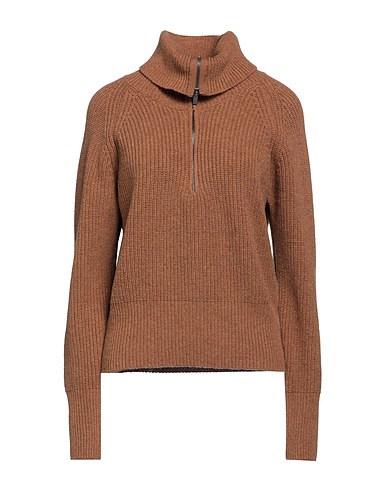 DANIELE FIESOLI Rollkragenpullover Braun 100% Merinowolle