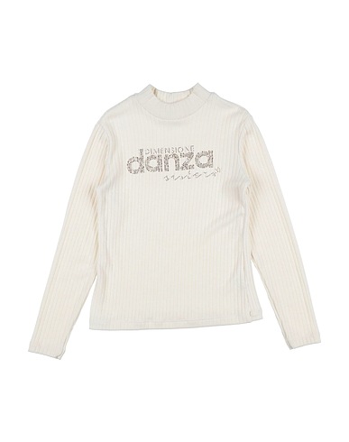 DIMENSIONE DANZA Polo neck LUPETTO PIUMA RAGAZZA Ivory 48% Viscose, 29% Polyester, 19% Polyamide, 4% Elastane