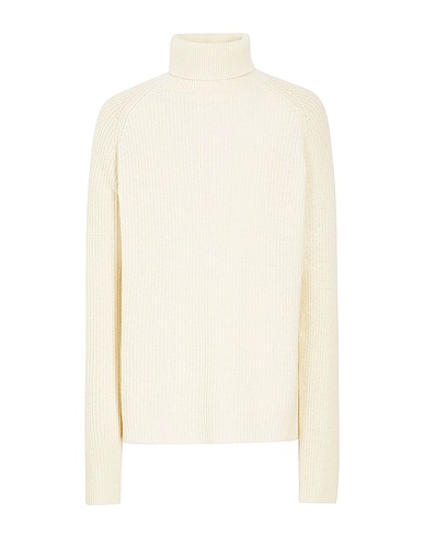 8 by YOOX Rollkragenpullover WOOL BLEND RIB KNIT RELAXED FIT ROLLNECK Elfenbein 70% Recycelte Wolle, 25% Recyceltes Polyamid, 5% Andere Fasern