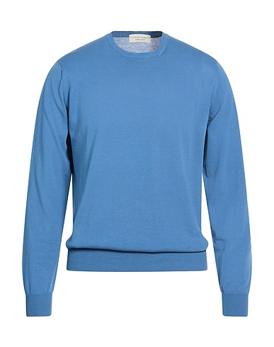 FILIPPO DE LAURENTIIS Pullover Taubenblau 100% Baumwolle