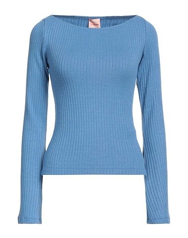 LA SEMAINE Paris Jumper Slate blue 48% Viscose, 29% Polyester, 19% Polyamide, 4% Elastane