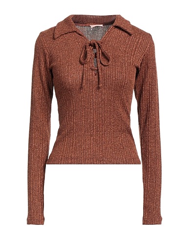 LA SEMAINE Paris Jumper Brown 96% Polyester, 4% Elastane