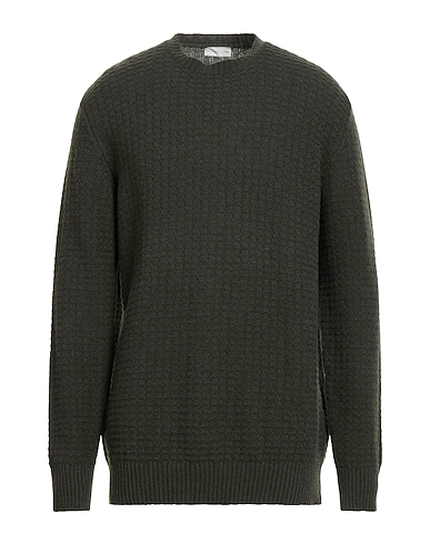 BECOME Pullover Verde militare 80% Lana, 20% Poliammide