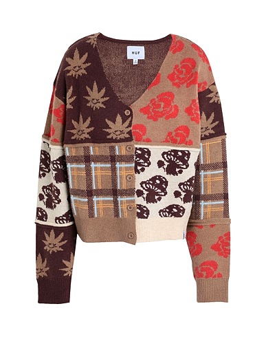 HUF Cardigan Camel 47% Acrylic, 28% Nylon, 25% Polyester