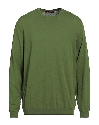 +U PLUSULTRA Pullover Verde militare 100% Cotone