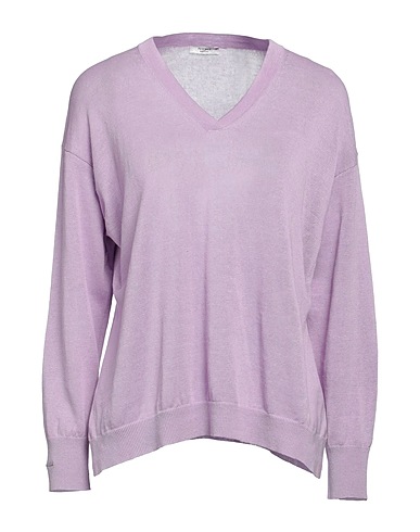 PESERICO Sweater Mauve 60% Linen, 40% Cotton
