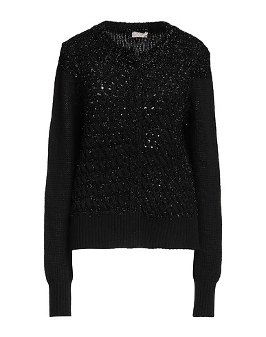 MARIA BELLENTANI Jumper Black 34% Polyamide, 27% Viscose, 26% Wool, 8% Other Fibres, 5% Acrylic