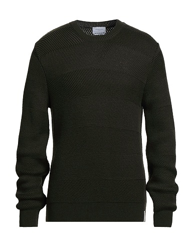 BROOKSFIELD Jumper Military green 50% Acrylic, 50% Wool