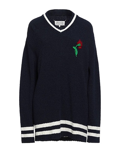 MAISON MARGIELA Pullover Nachtblau 42% Viskose, 33% Polyamid, 13% Baumwolle, 9% Modal, 3% Polyester