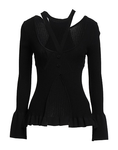 ANDREĀDAMO Sweater Black 80% Viscose, 10% Polyester, 9% Polyamide, 1% Elastane