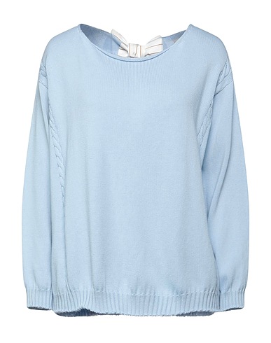SEMICOUTURE Jumper Sky blue 100% Cotton, Viscose, Polyester