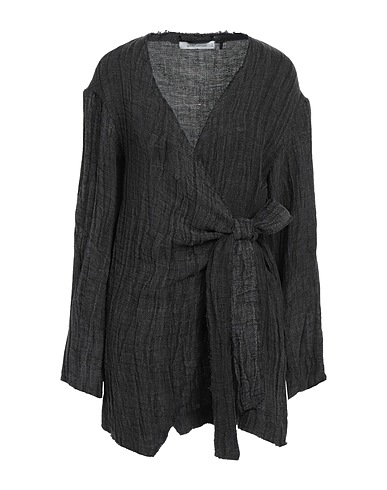 NOSTRASANTISSIMA Cardigan Charcoal 100% Linen