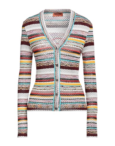 MISSONI Cardigan White 66% Viscose, 15% Cotton, 10% Polyamide, 5% Wool, 4% Polyester