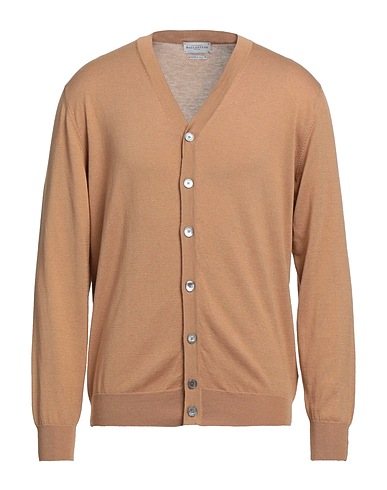 BALLANTYNE Cardigan Camel 55% Silk, 45% Cotton