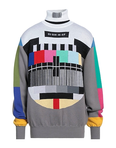 VETEMENTS Turtleneck Light grey 54% Merino Wool, 45% Pima Cotton, 1% Cashmere