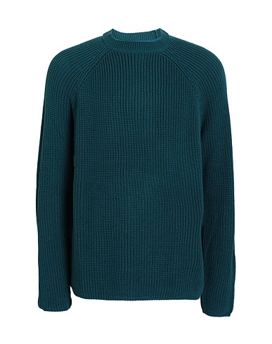 TOPMAN Sweater Topman regular knitted jumper with raglan sleeve in green - MGREEN
 Deep teal 100% Acrylic