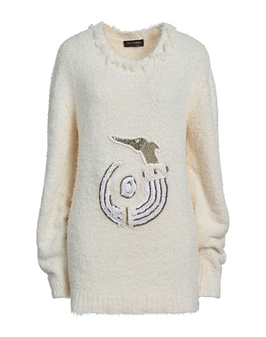 TRUSSARDI Jumper White 80% Cotton, 20% Polyamide, Viscose