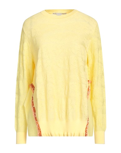 STELLA McCARTNEY Pullover Giallo 100% Lana Vergine, Poliammide, Viscosa, Poliestere