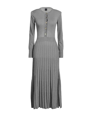 PINKO Midi dress Grey 85% Polyester, 15% Metallic fiber