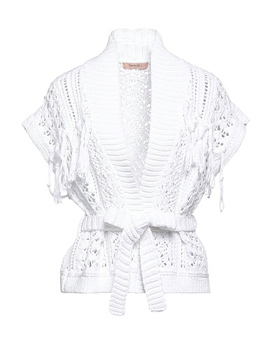 TWINSET Cardigan White 80% Cotton, 20% Polyester