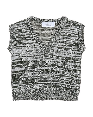 MOOD_ONE Sleeveless sweater Dark green 50% Cotton, 50% Acrylic